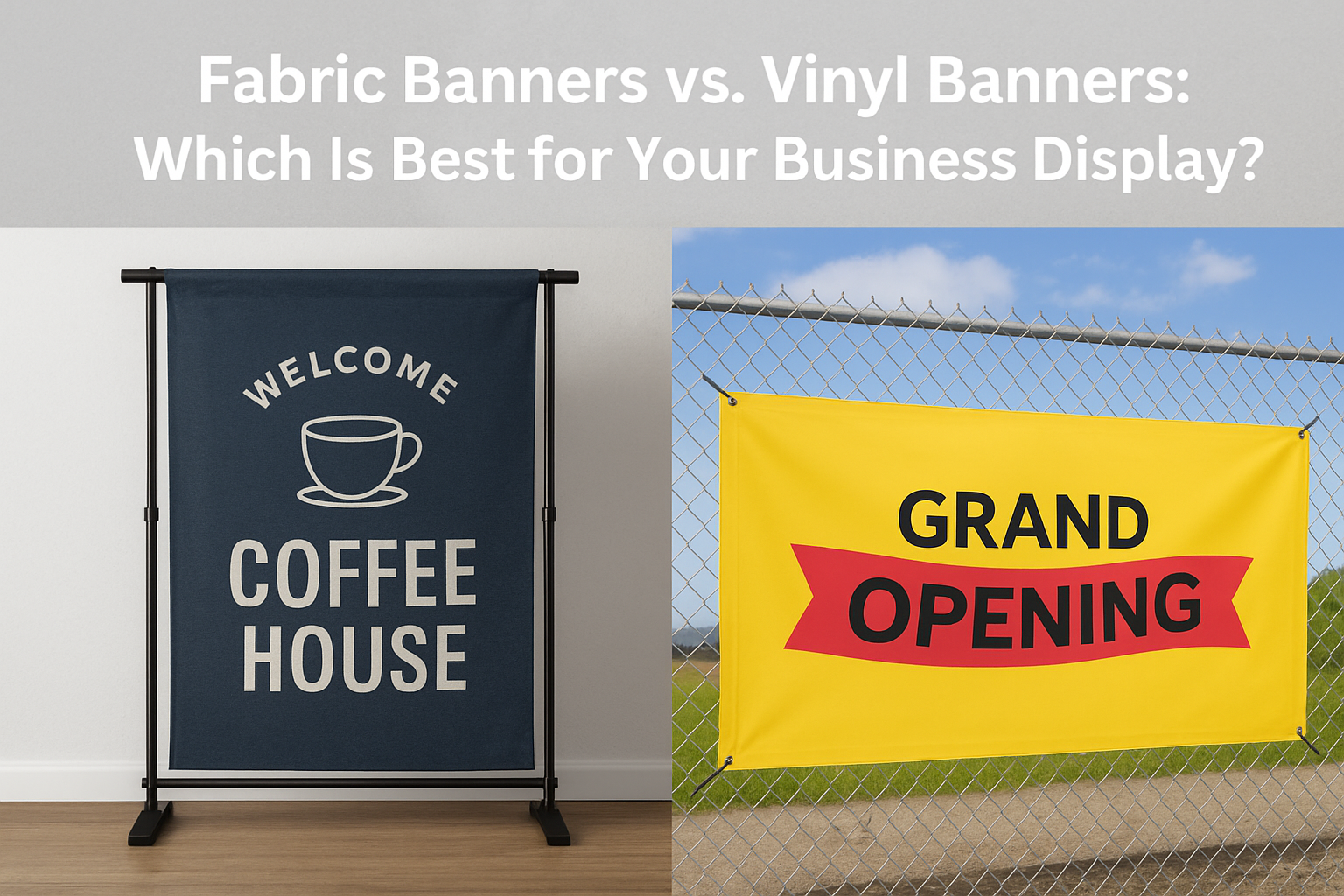 Fabric Banners vs. Vinyl Banners: Which Is Best for Your Business Display?